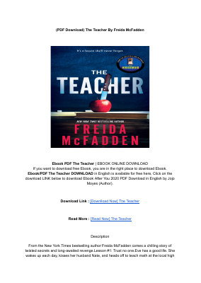 [Get Now] The Teacher By _ (Freida McFadden).pdf